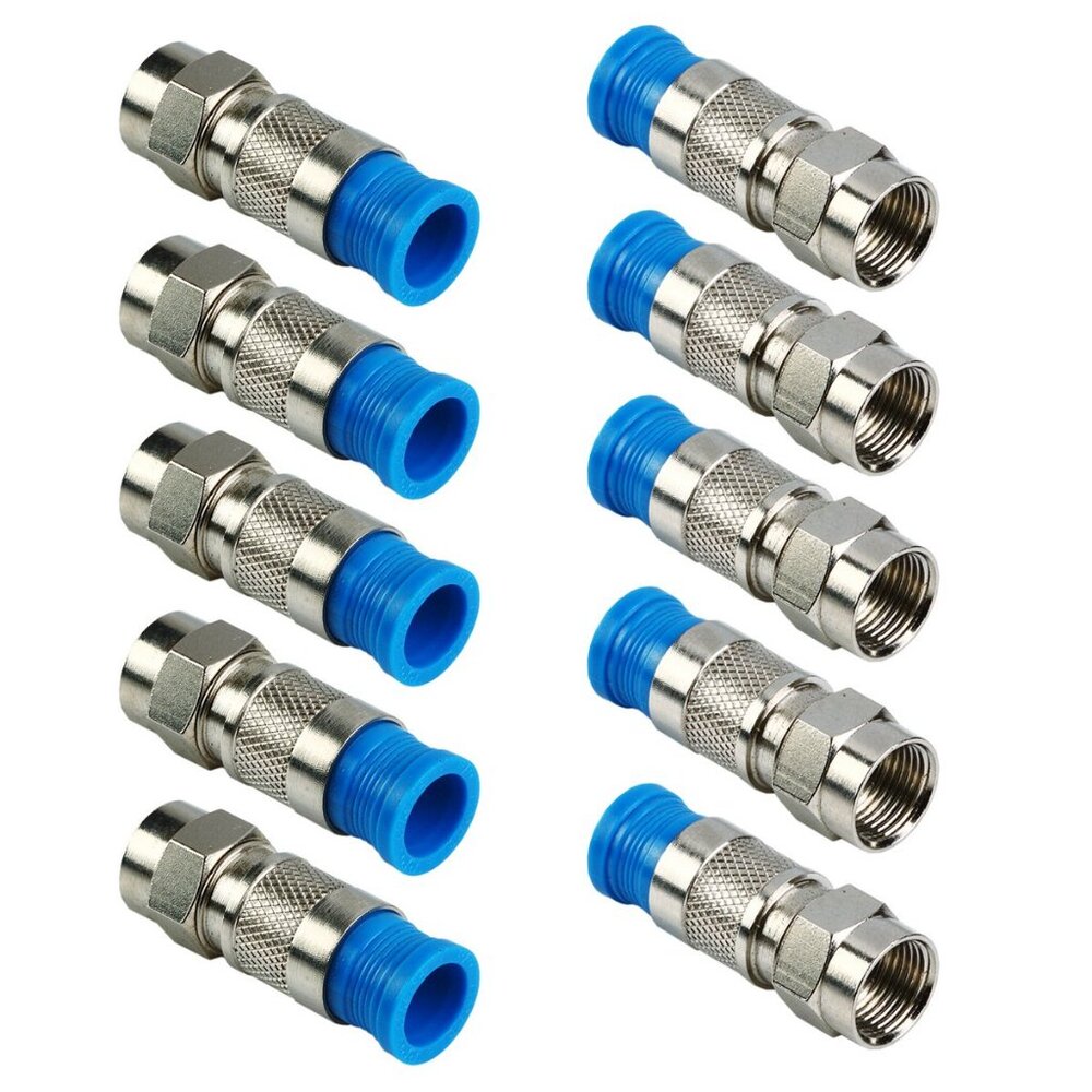 Ideal 89-035 Compression F-Connectors RG-6 10 Pieces
